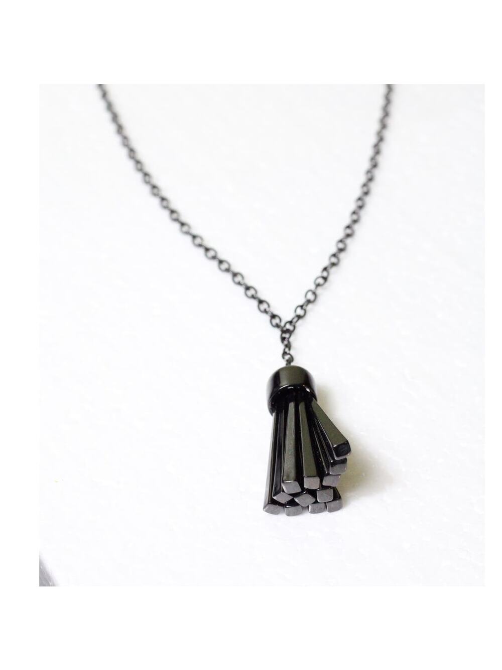 Hematite Chain Gunmetal Steel Gray Pendant Fashion Necklace ~ NEW